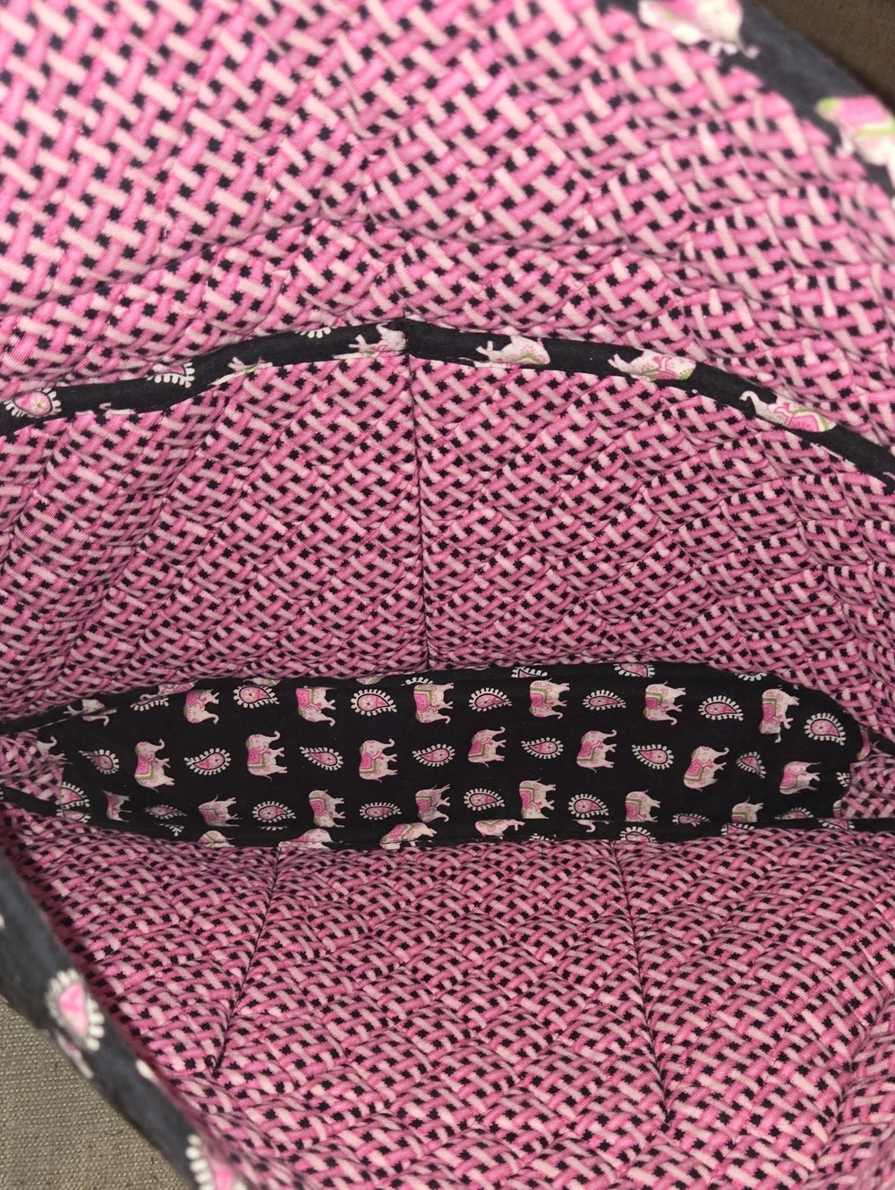 Vera Bradley Pink Elephants Messenger Bag